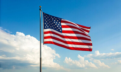 Fototapeta premium United state america us usa blue sky trump politic government patriotism democracy july month 4 fourth national usa united stated america us stripe veteran election history memorial event independence