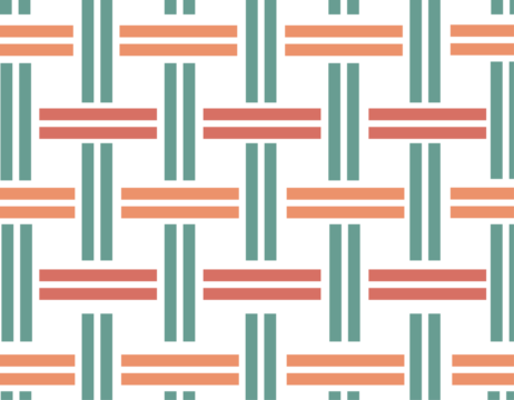 Fiery Rhythm: A Tapestry of Green, Orange, and Red Lines