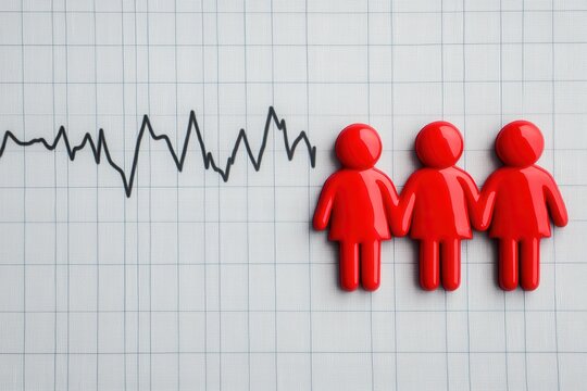 Analyzing health trends medical data visualization digital art abstract background graphic perspective