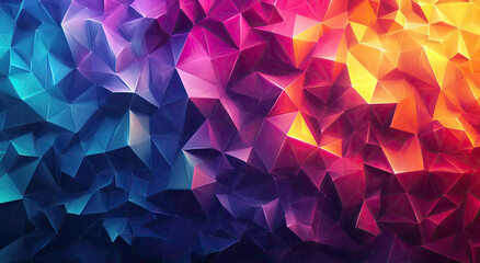 Vibrant Abstract Geometric Background with Triangular Shapes