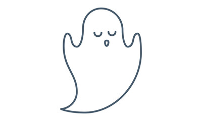 Halloween ghost boo icon vector illustration.