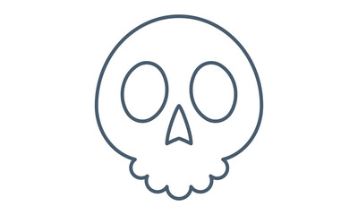 Skull icon halloween and horror bones vector image
