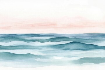 Fototapeta premium Calm Ocean Waves with Soft Colors and Gentle Tones, Perfect for Coastal-Themed Projects and Tranquil Backgrounds in Art or Design