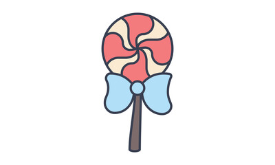 Lollipop icon vector sign and symbol isolated on white background, Lollipop logo concept