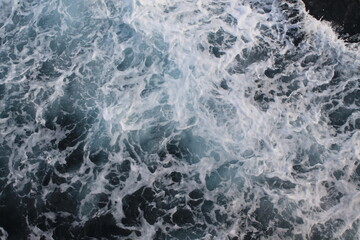 Splashing waves in the deep ocean, a breathtaking sight to hold