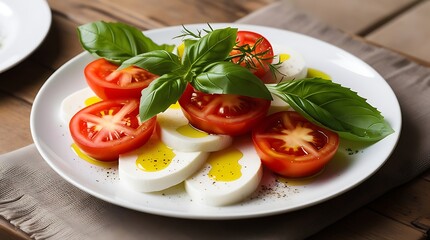Salad with tomatoes and mozzarella