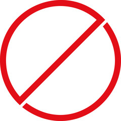Simple vector icon prohibition
