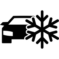 Simple vector icon car climate control
