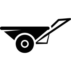 Simple vector icon garden cart