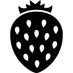 Simple vector icon strawberry