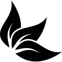 Simple vector icon leaves
