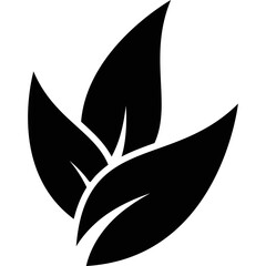 Simple vector icon leaves
