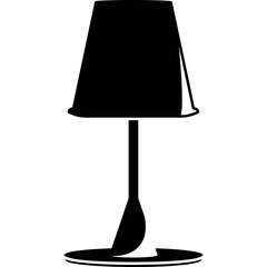 Simple vector icon table lamp