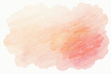 Obraz premium Single peach watercolor, soft hues, delicate brushstrokes, summer, organic
