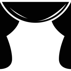 Simple vector icon curtains
