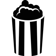Simple vector icon popcorn