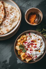 Crispy parathas with golden potato filling and flavorful chaat