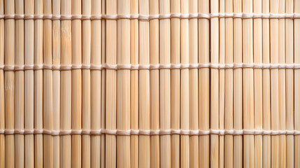 Bamboo mat background with clean and traditional appearance, perfect for sushi preparation