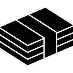 Simple vector icon stack of money
