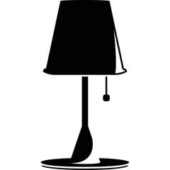 Simple vector icon table lamp
