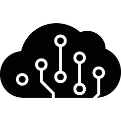 Simple vector icon cloud storage