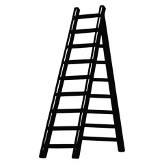 ladder silhouette isolated on white background