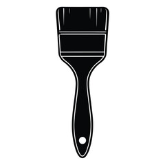paint brush silhouette isolated on white background
