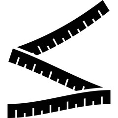 Simple vector icon measuring tape