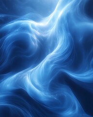 Obraz premium Abstract blue swirling light energy.