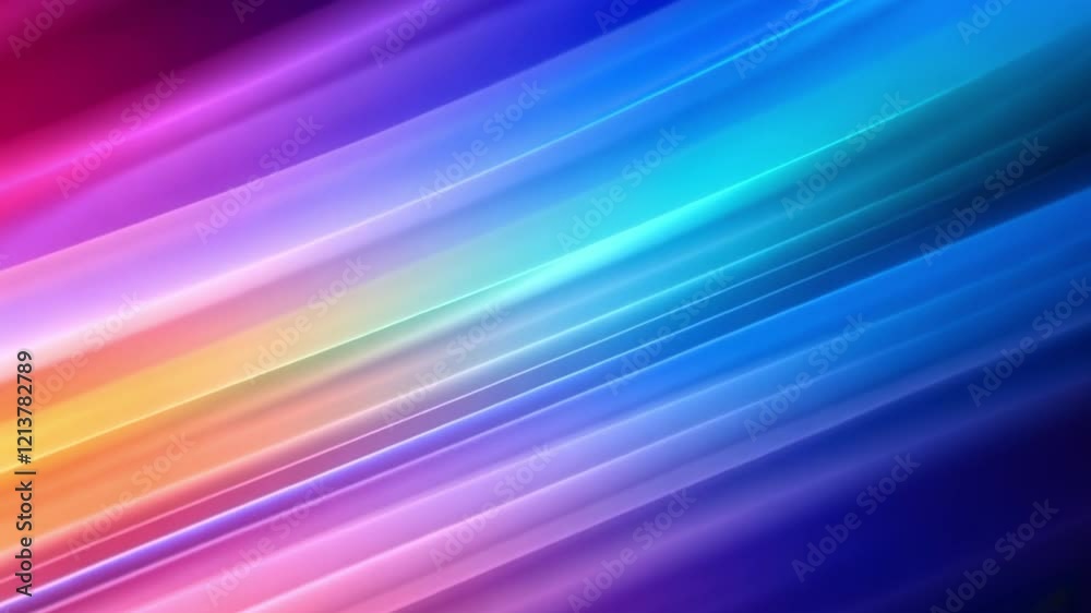 Poster Rainbow Stripes:Vibrant, dynamic diagonal stripes in a spectrum of rainbow colors create an energetic and visually striking abstract image. perfect for backgrounds, design elements.