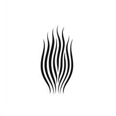 Obraz premium Black wavy lines rise upward on plain white background for graphic design