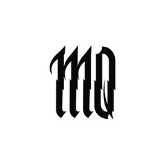 MQ monogram logo design letter text name symbol monochrome logotype alphabet character simple logo