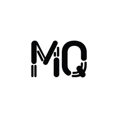 MQ monogram logo design letter text name symbol monochrome logotype alphabet character simple logo