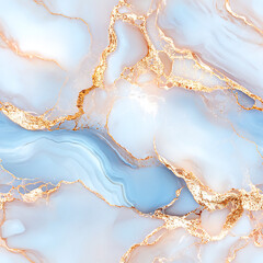 Elegant seamless tile design with blue and gold swirls digital artwork abstract patterns artistic background aesthetic viewpoint