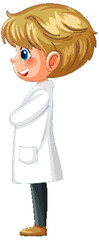 Cheerful Young Scientist in Lab Coat