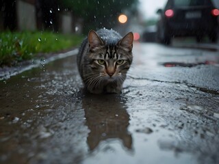 Resilient Stray in the Rain