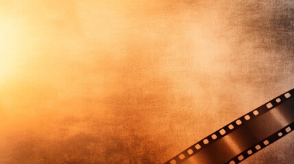 Obraz premium Abstract background with a film strip and warm tones, evoking nostalgia and creativity