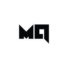 MQ monogram logo design letter text name symbol monochrome logotype alphabet character simple logo