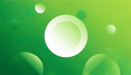 Abstract gradient background in green and white; circle square. Generated image