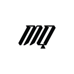 MQ monogram logo design letter text name symbol monochrome logotype alphabet character simple logo