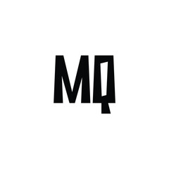 MQ monogram logo design letter text name symbol monochrome logotype alphabet character simple logo