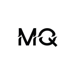 MQ monogram logo design letter text name symbol monochrome logotype alphabet character simple logo