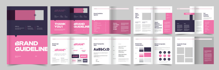 Brand Guideline Layout, Minimalist Luxury Brand Guide Template