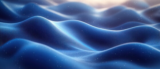 Obraz premium Blue ocean waves under soft morning light