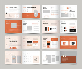 Brand Guidelines Template, Landscape Brand Identity Layout
