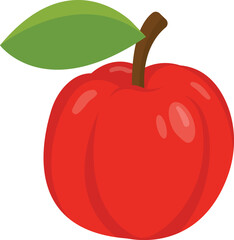 Acerola Fruit Cartoon Illustration