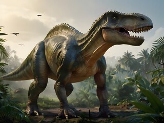 Ferocious Dinosaur in the Jungle