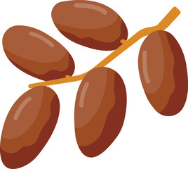 Date Fruit Cartoon Illustration