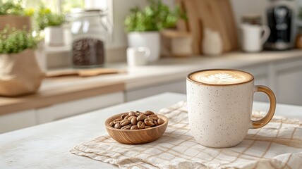 Obraz premium rustic kitchen with a cozy countryside charm