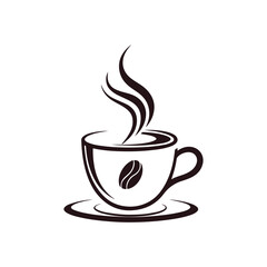 coffee mug vector silhouette clip art logo design